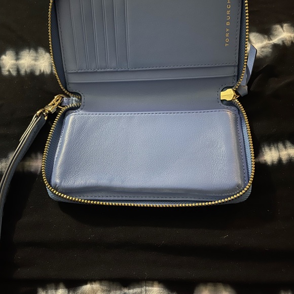 Tory Burch Lthr Ivy Smartphone Wallet Montego Blue - Picture 5 of 5